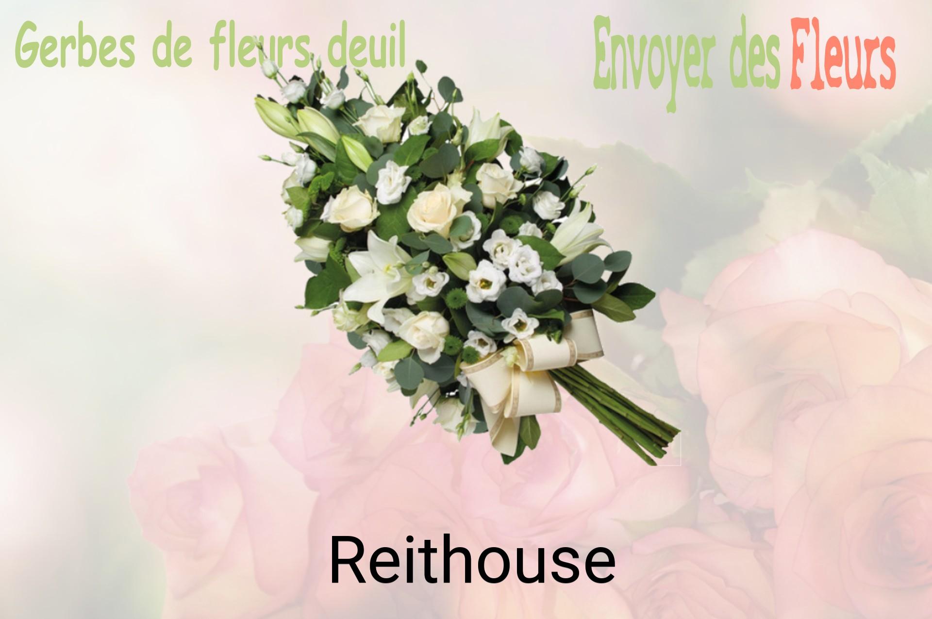 Gerbe de fleurs de deuil livrée à Reithouse